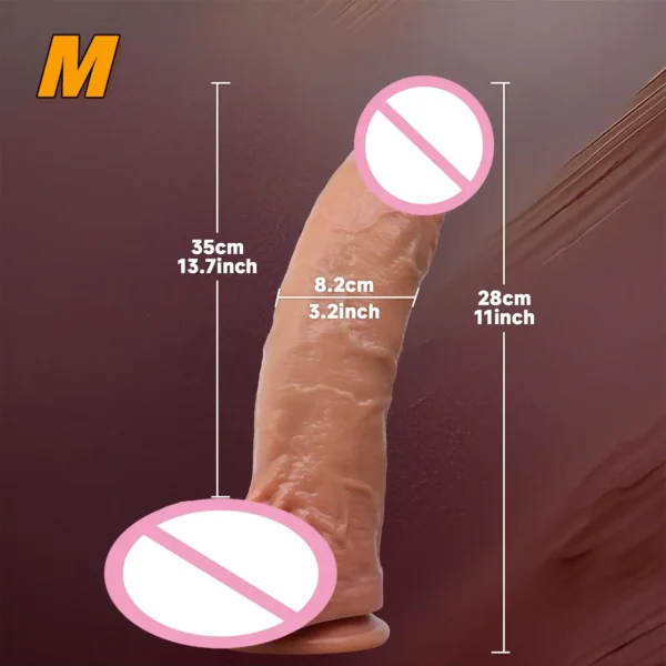 11 inch realistic dildo with foreskin