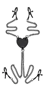 adjustable metal nipple torture clamps heart