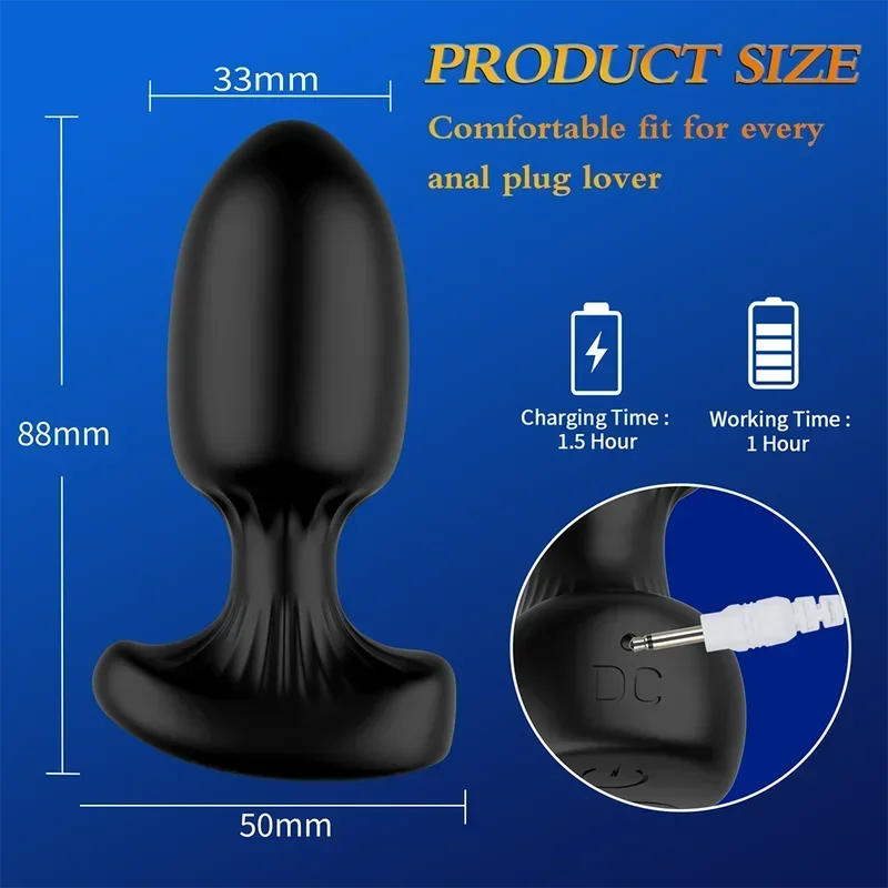 app control vibrating butt plug for anal pleasure