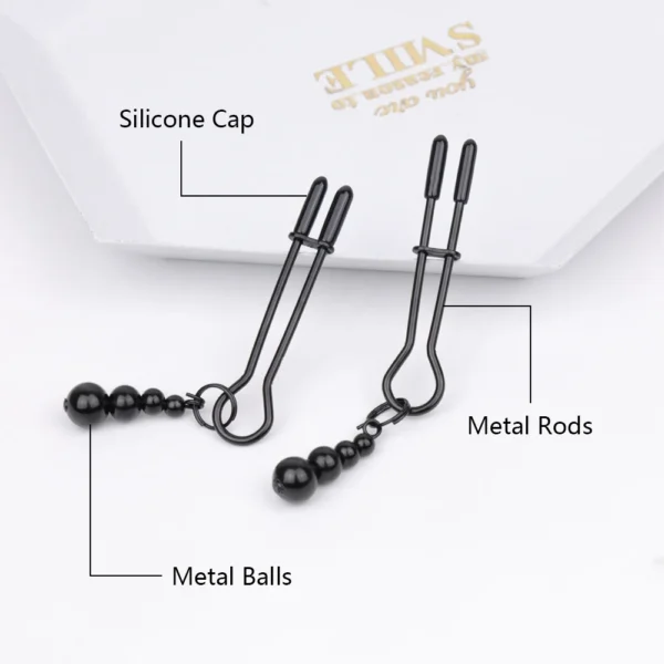 black adjustable nipple clamps weighted