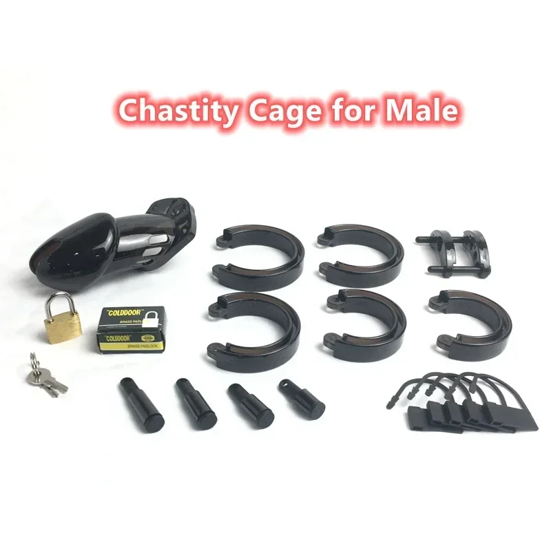 black plastic chastity belt for men