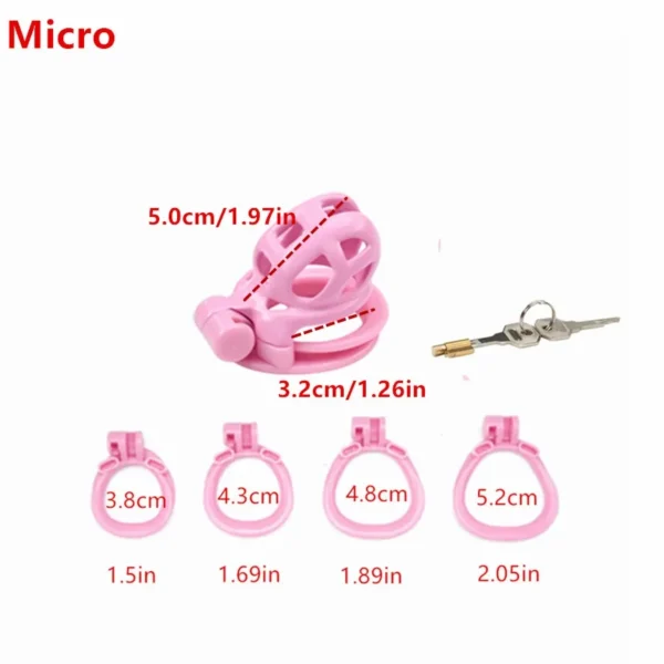 black resin chastity cage macro shot