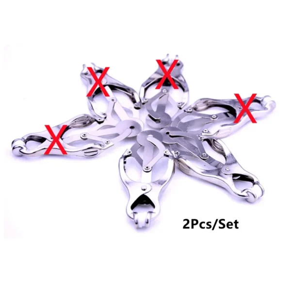 bondage nipple clamps stainless steel