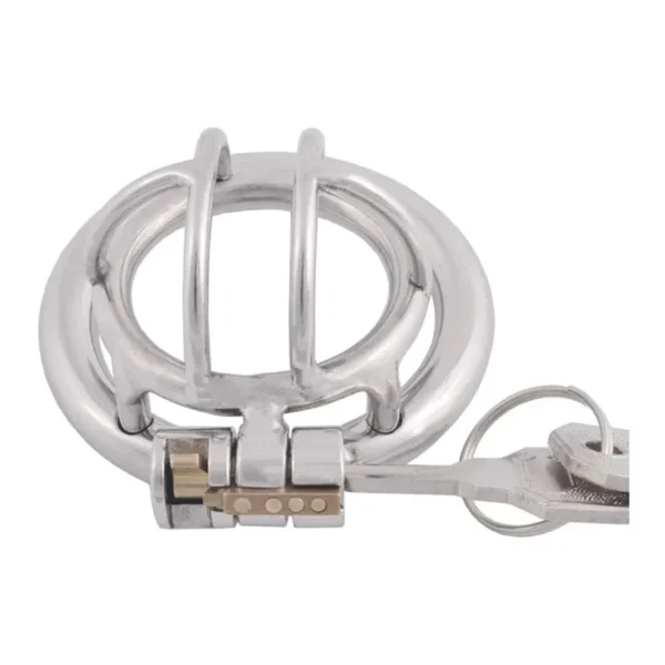 brass chastity device with key lock