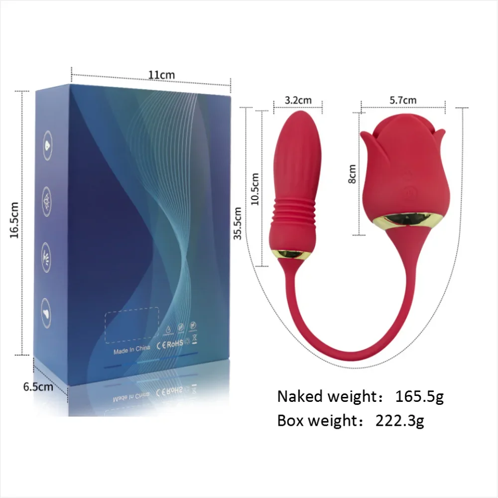 clitoral stimulation toy with rose design