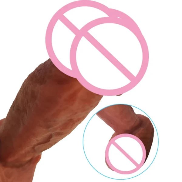 detailed testicle dildo for strapon