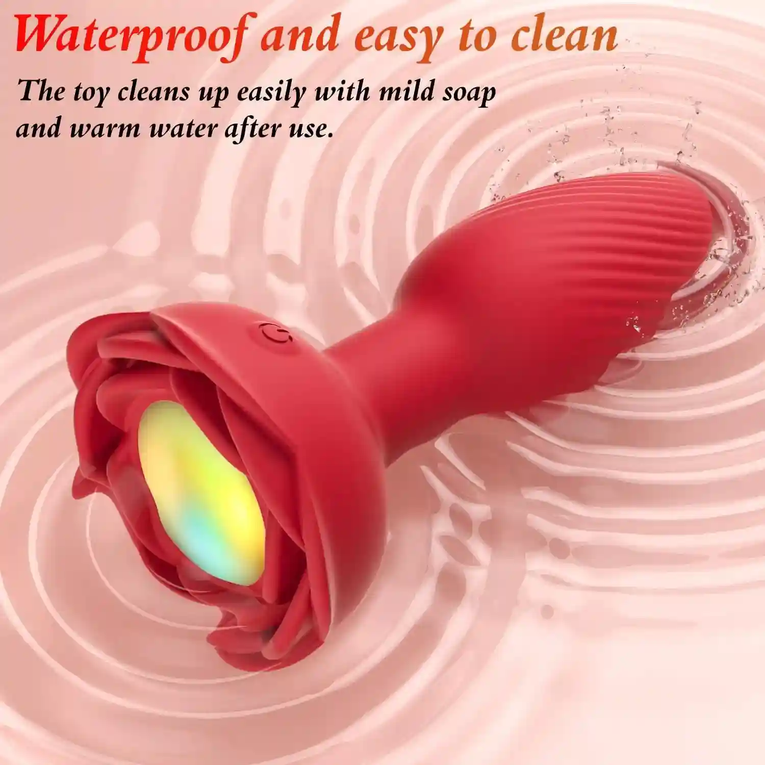 discreet rose led butt plug for anal pleasure