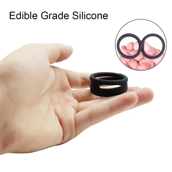 dual cock ring enhancer silicone