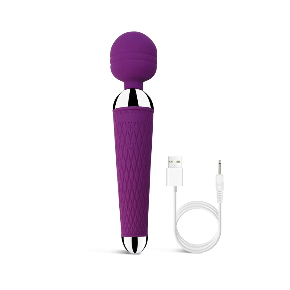 electric massage wand vibrator for stimulating erogenous zones