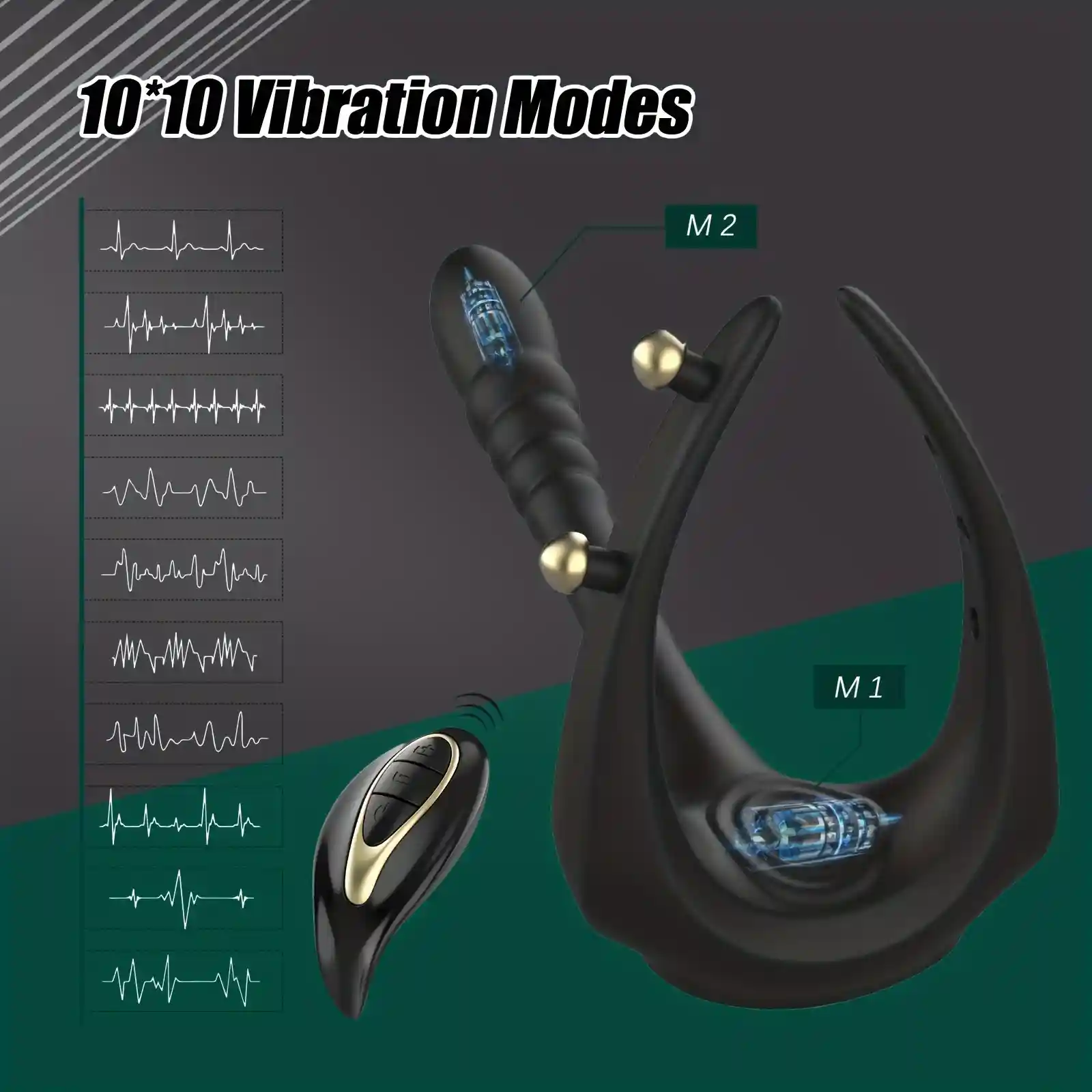 electric prostate massager cock ring for men