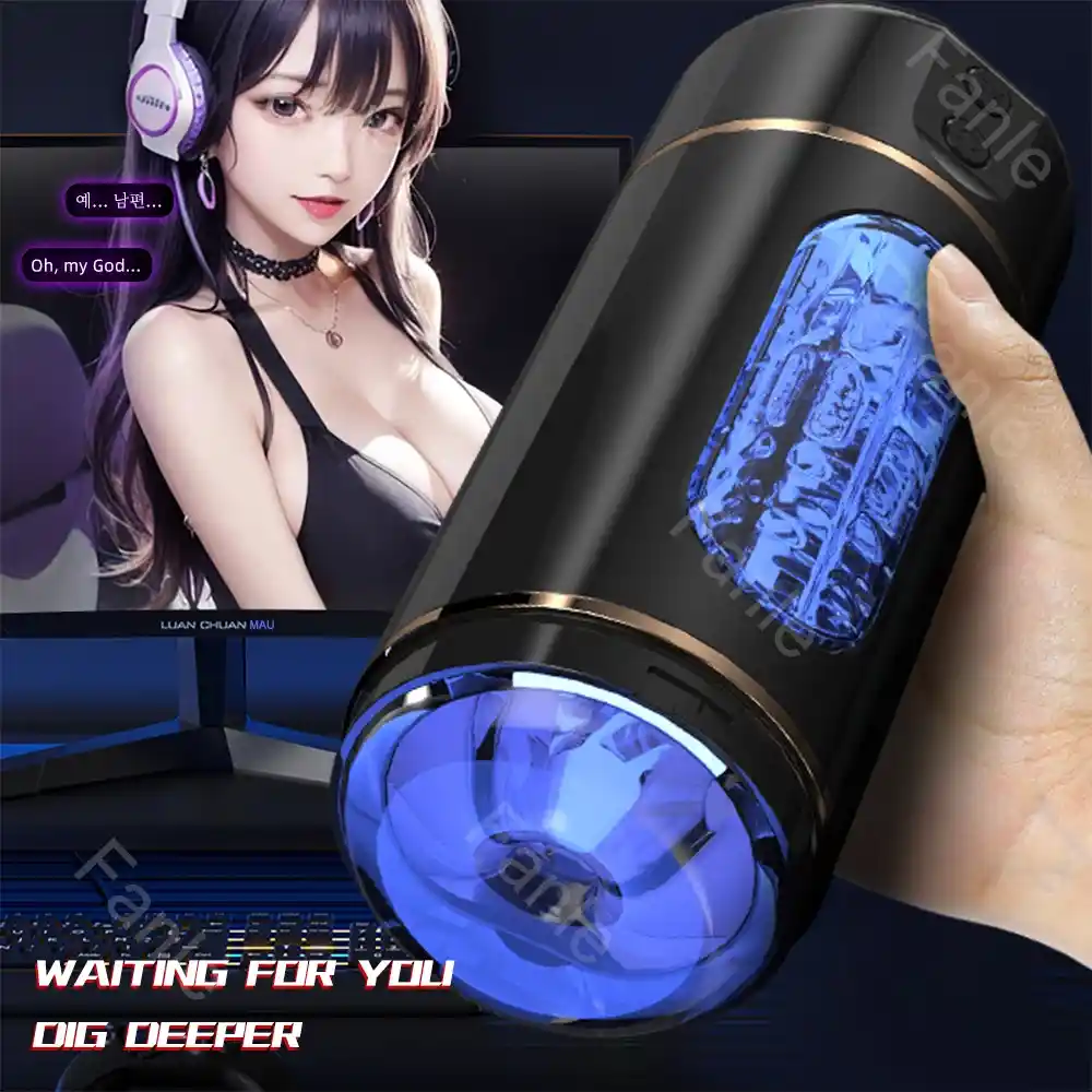 electric sex toy for men with deep throating action