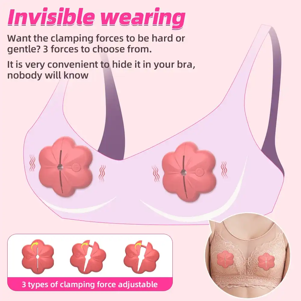 ergonomic design nipple clamps vibrator with remote control