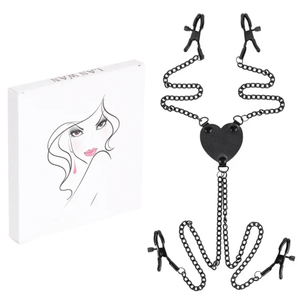 heart shaped nipple clamps bdsm play