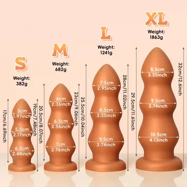 large anal plug beads silicone texture