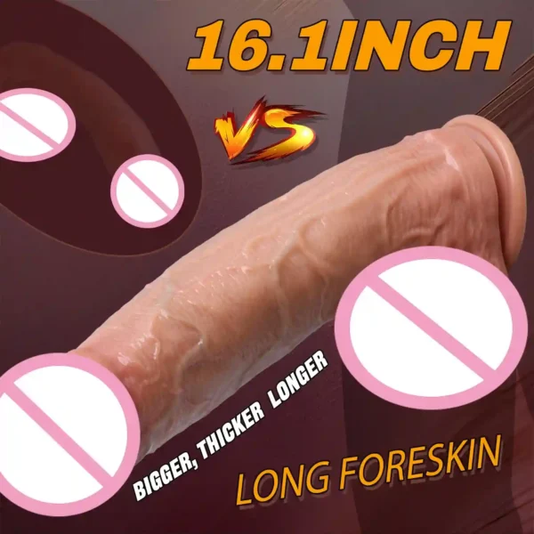 lifelike dildo cock with foreskin detail