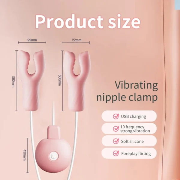 light pink tpe clamps for nipple play