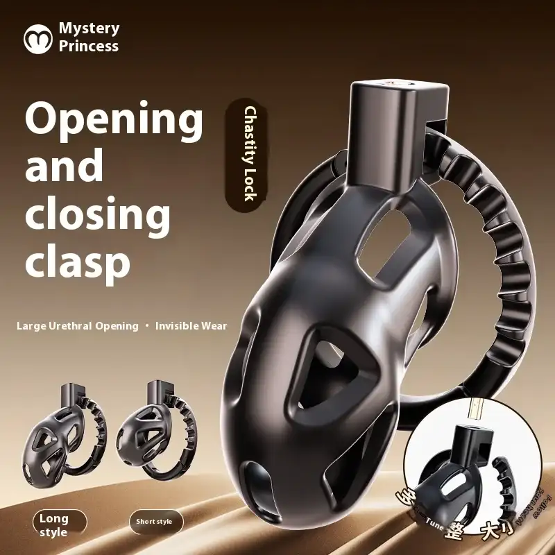 male chastity cage for control over little m