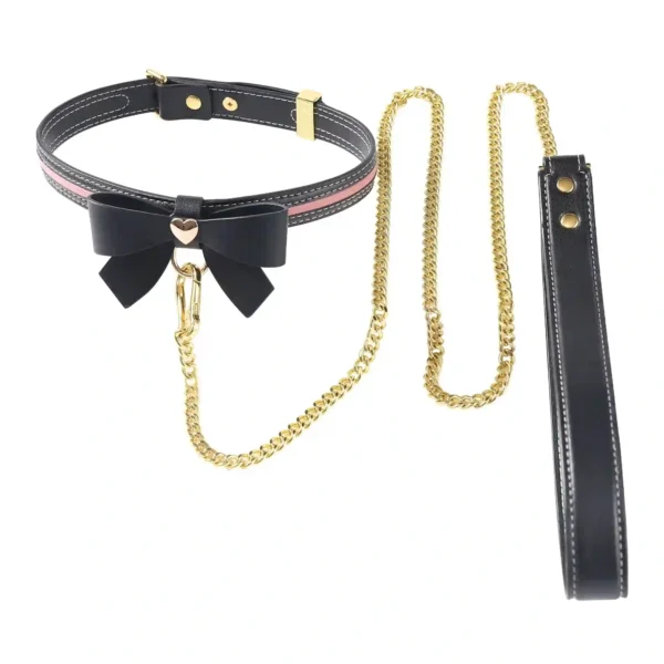 o ring leather bondage collar