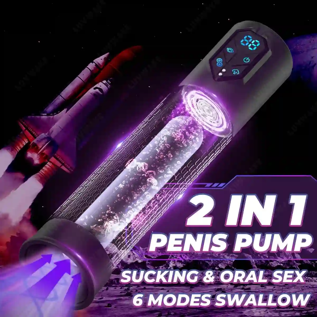 penis pump with lcd screen showing pressure levels