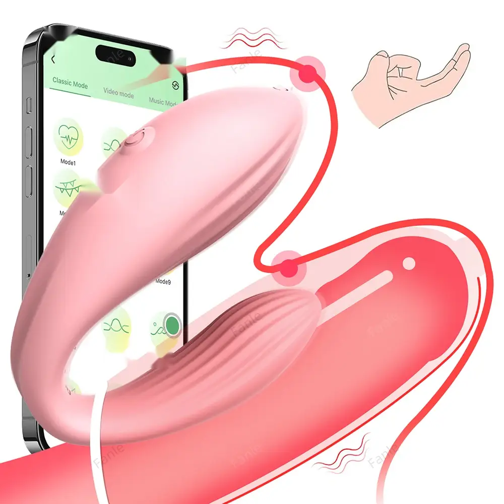 powerful pink wearable vibrator with app for g spot play
