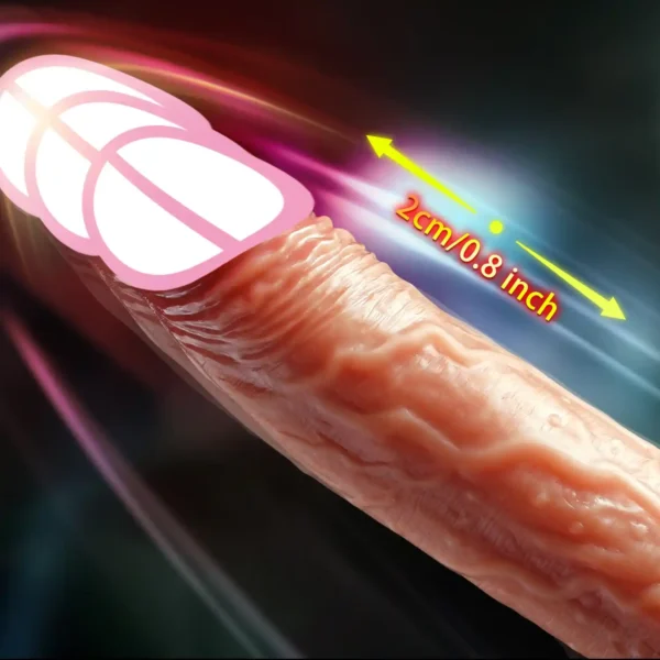 powerful thrusting action dildo vibrator