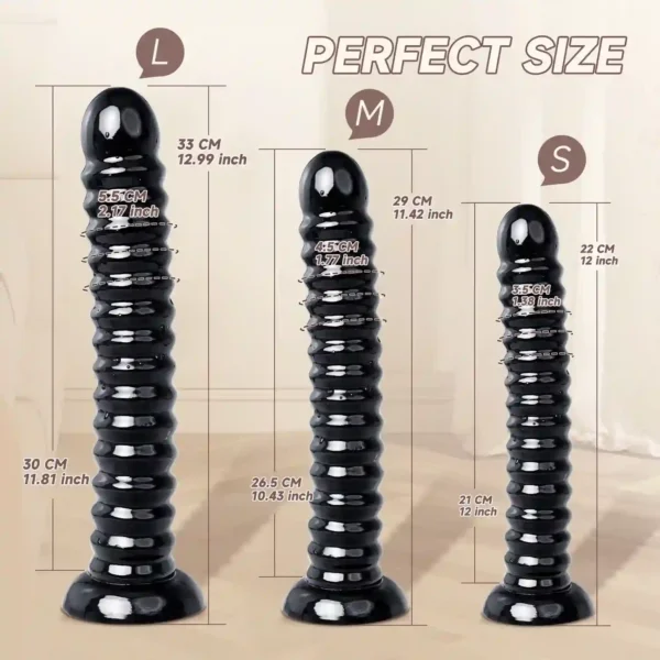 pvc anal stretching toy black