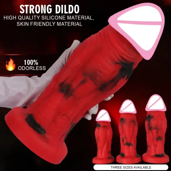 realistic dildo with a veined texture