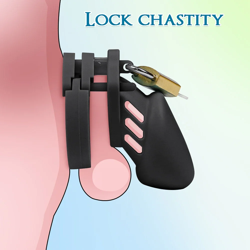 secure chastity cage for men with soft silicone material
