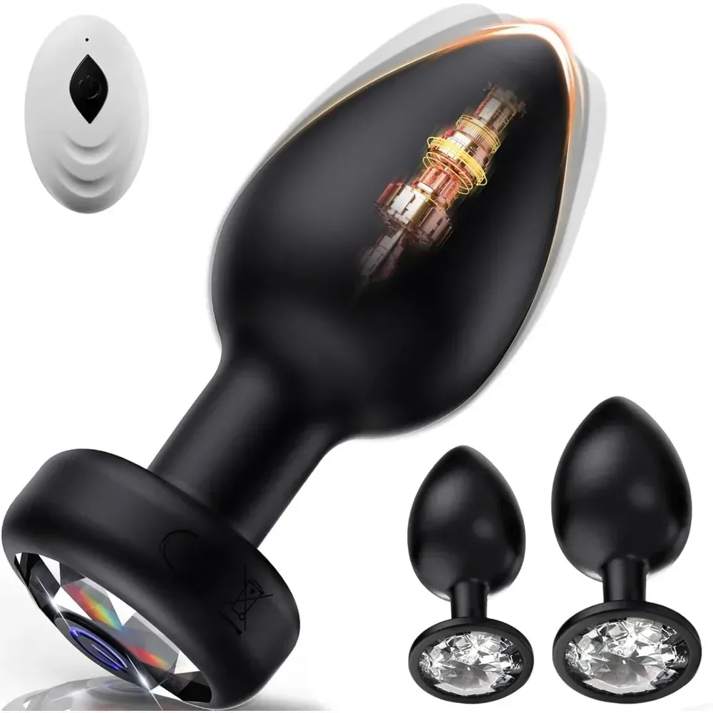 silicone anal plug with remote control for adults