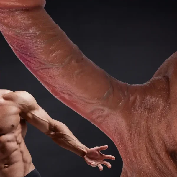 silicone dildo with pronounced veins