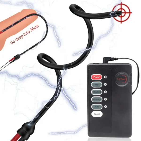 silicone electric shock penis stimulator