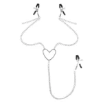 silver metal heart shaped nipple pinchers