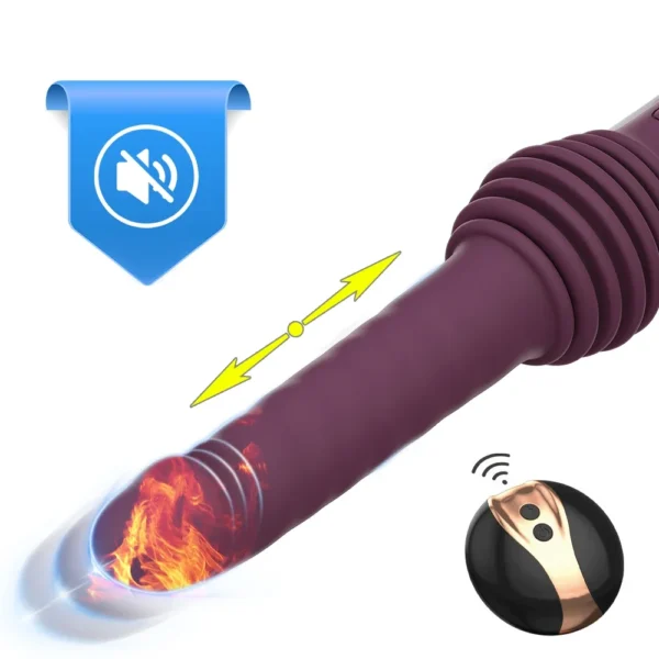 smooth silicone thrusting dildo vibrator