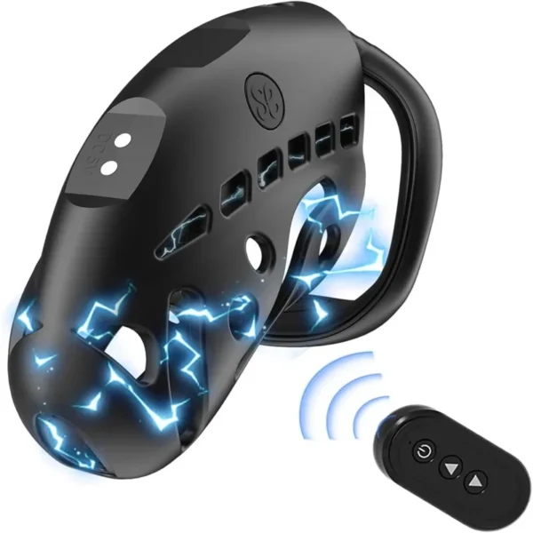 therosetoy store electric shock cock cage with three rings