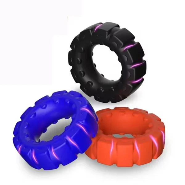 thick soft silicone cock ring black