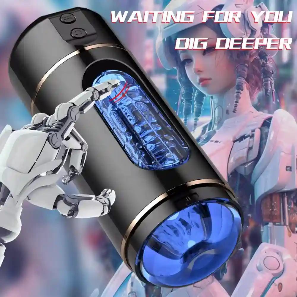 vibrating masturbator cup providing audio visual enjoyment