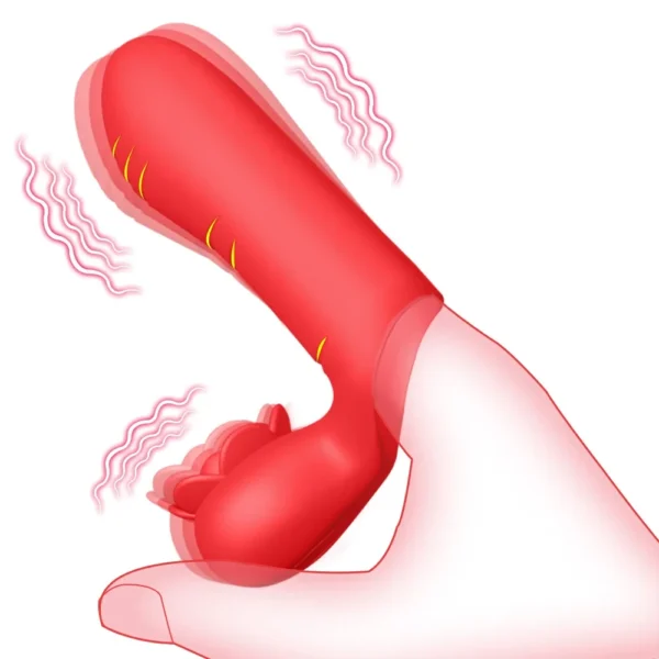 vibrating rose with finger sleeve