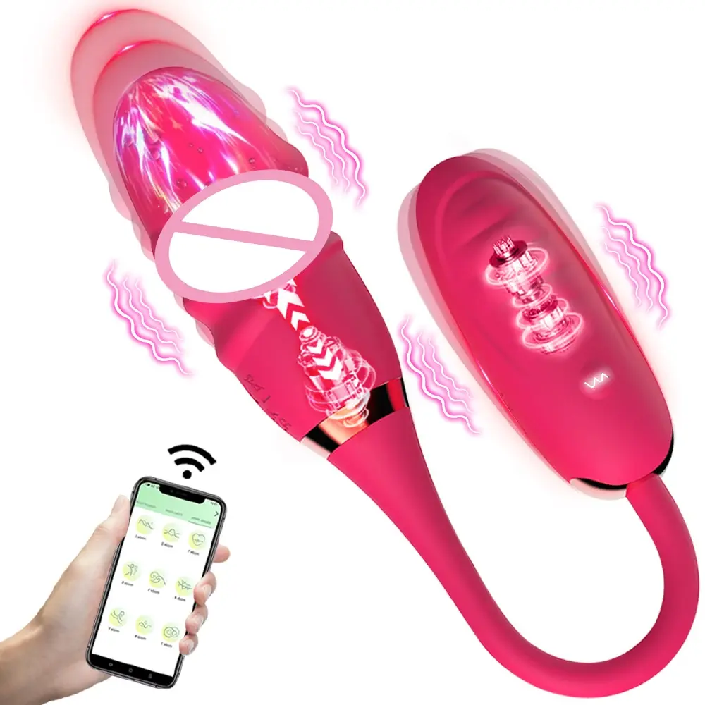 wireless vibrator for couples with thrusting motion