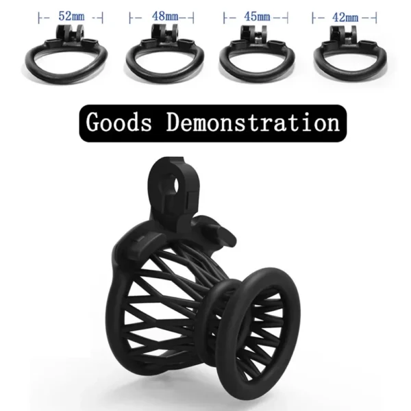 abs chastity cage multiple ring sizes