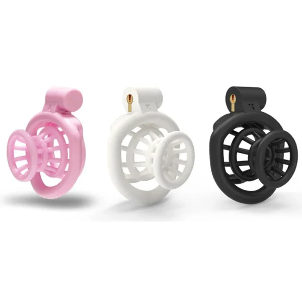 abs plastic cock cage with rings