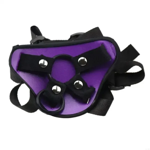 adjustable lesbian harness with metal rings