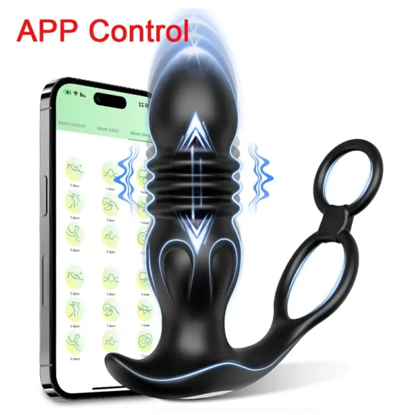 app control silicone prostate vibrator
