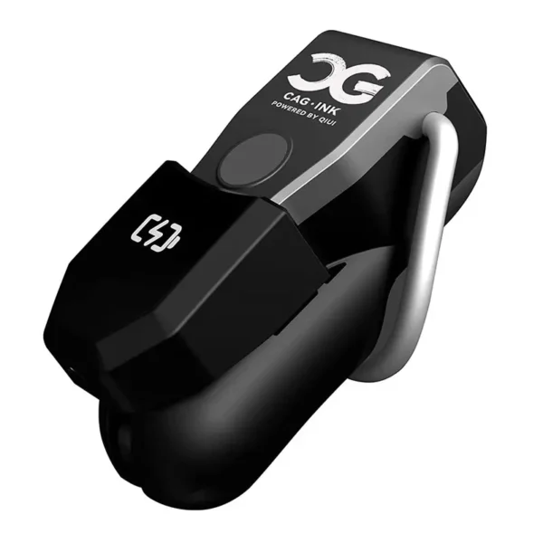 black abs male chastity device