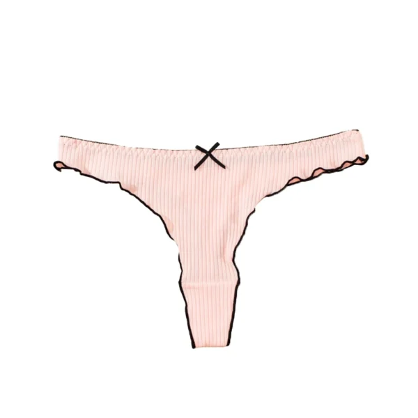 black low waist breathable thong
