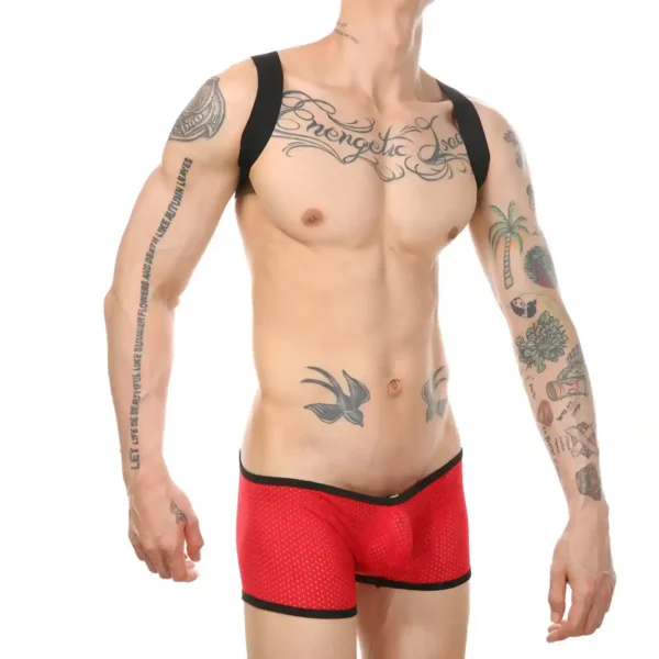black mens nylon elastane shapewear