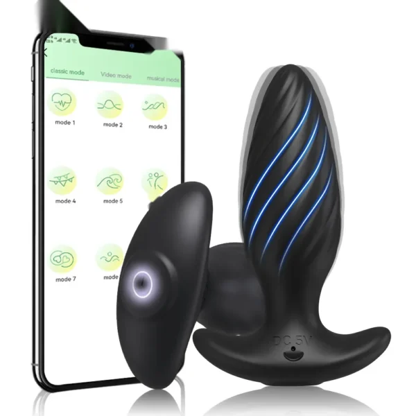 black silicone masturbator and butt plug