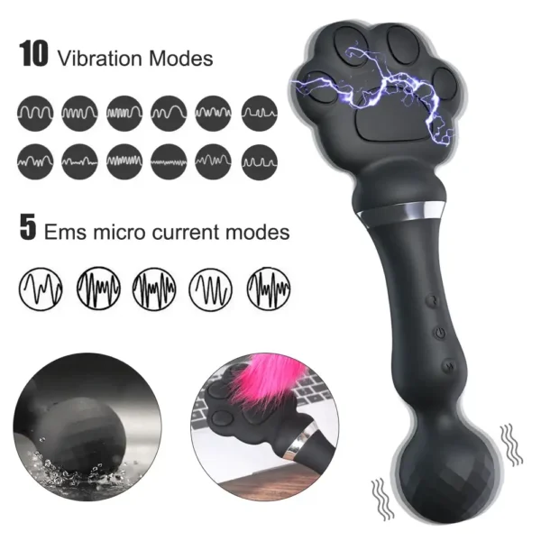 black silicone wand ems stimulator