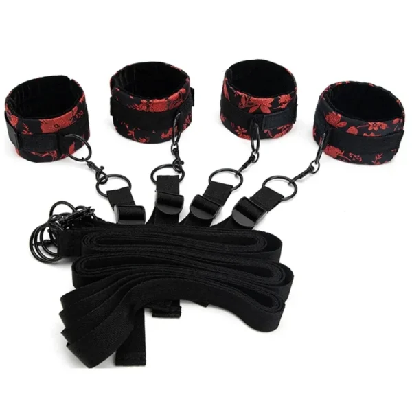 black wrist ankle cuffs bed straps