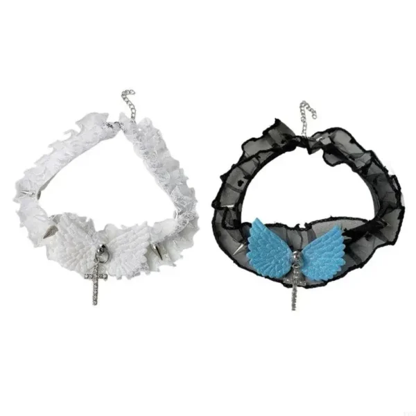 blue winged nipple clamp neck accessory