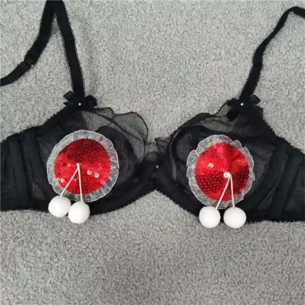 christmas lingerie set sequin detail